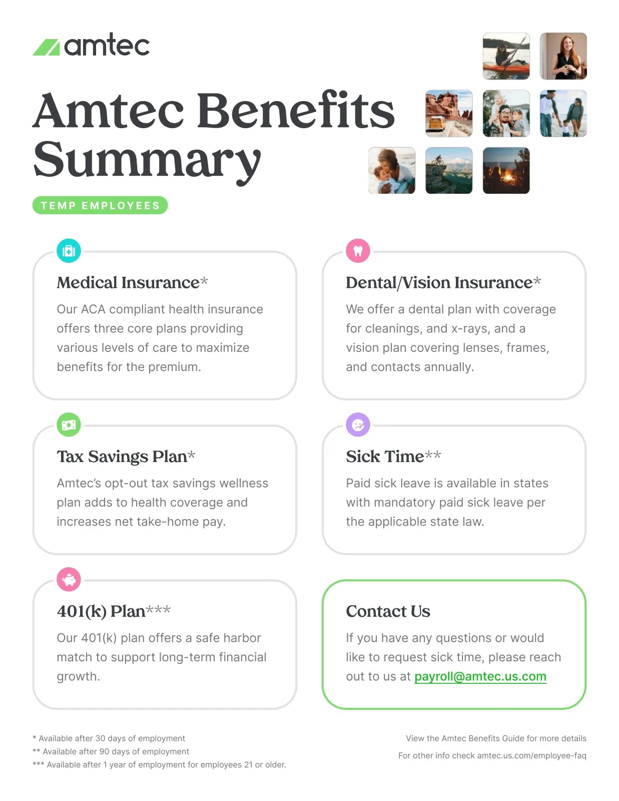 Benefits summary