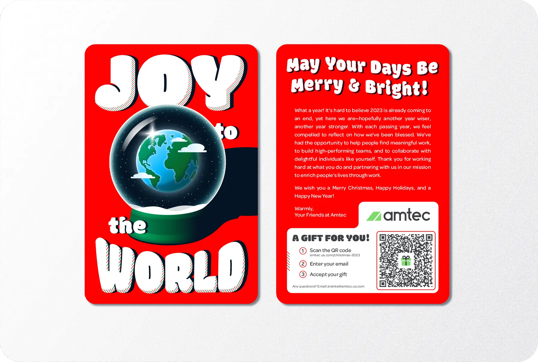 “Joy to the world” gift card