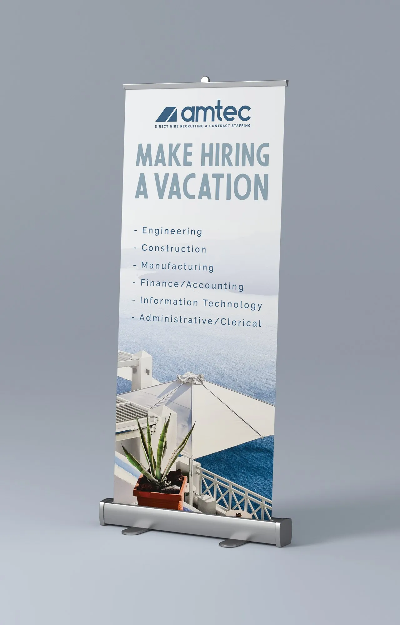 “Make Hiring a Vacation” pop-up