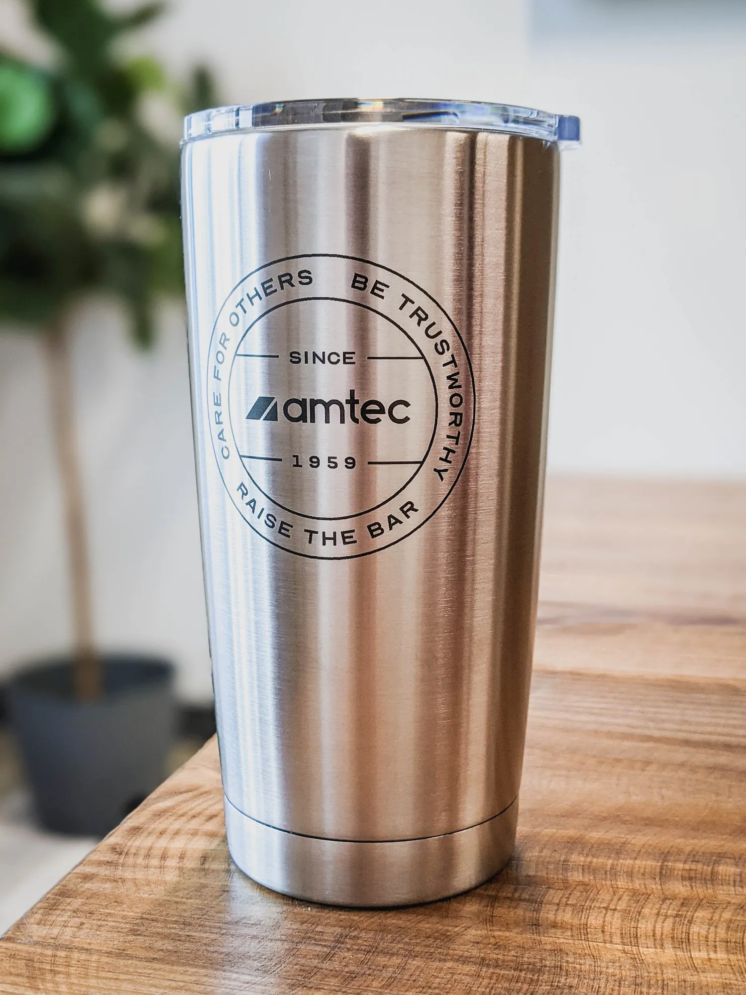 Core values badge tumbler