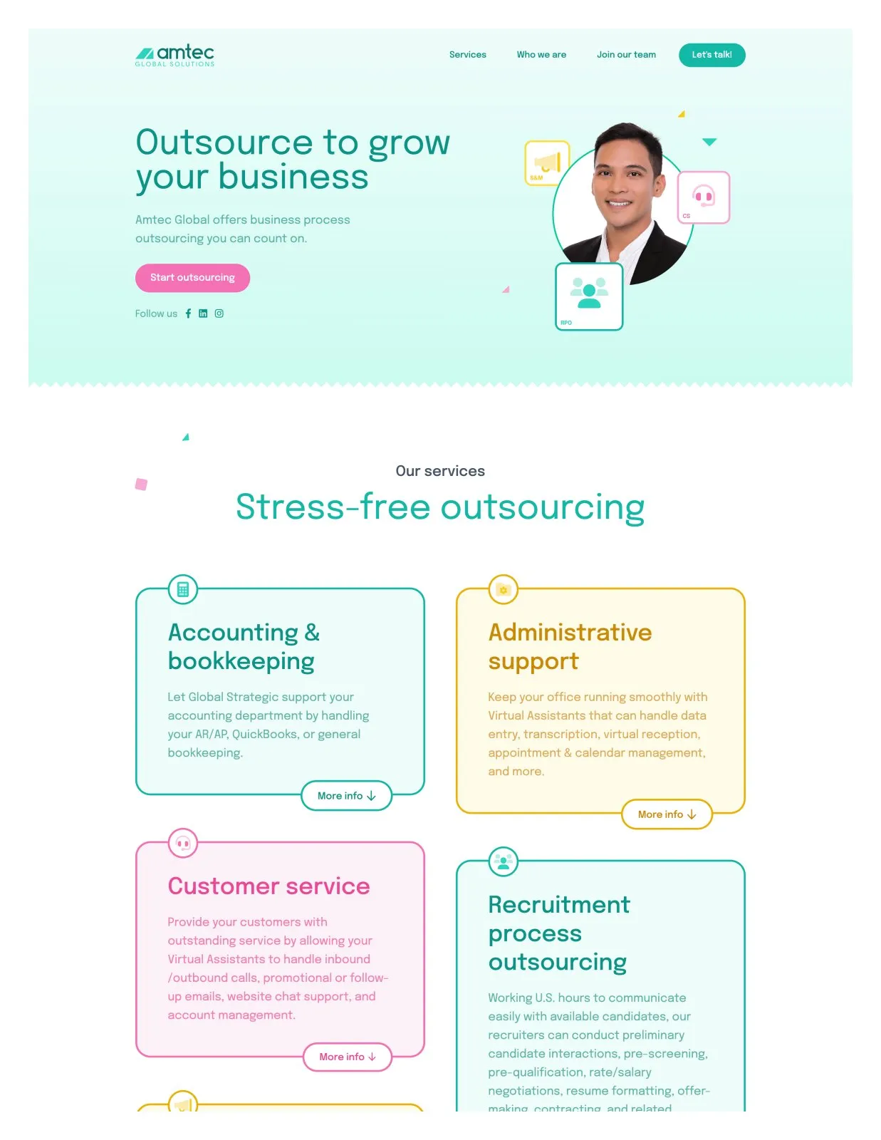 Amtec Global — Site Design